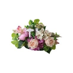 Aranjament floral pentru cimitir cu flori artificiale 40 cm