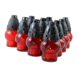 Set 10 candele din sticla pentru cimitir