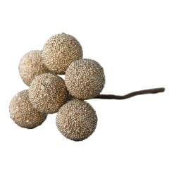 Pick decorativ cu bobite aurii 11 cm