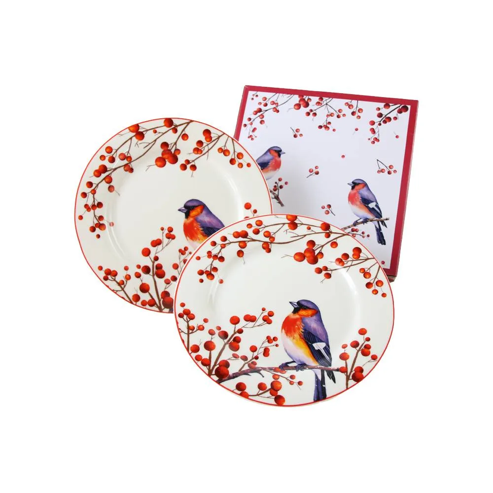 Set 2 farfurii din portelan 19 cm