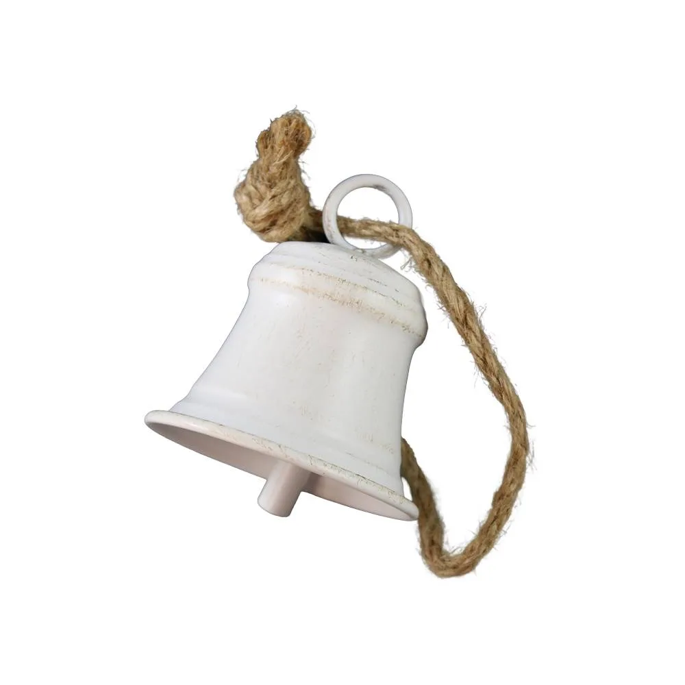 Clopotel decorativ de Craciun din metal 8 x 9 cm