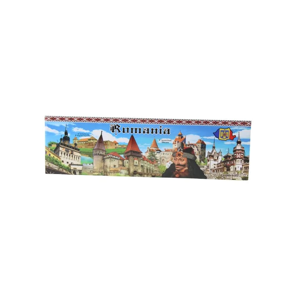 Magnet de frigider suvenir din plastic "Romania" 17 x 5 cm Magnet de frigider suvenir din plastic "Romania" 17 x 5 cm