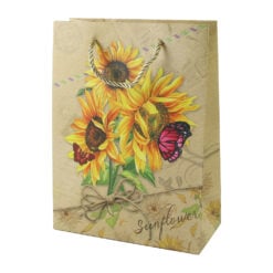 Punga cadou din hartie Sunflower 18 x 24 cm