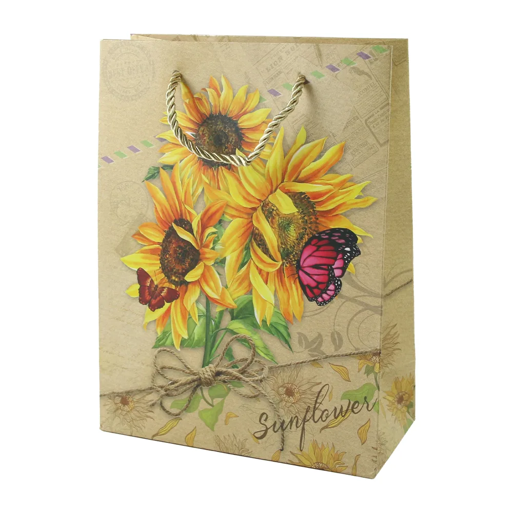 Punga cadou din hartie Sunflower 18 x 24 cm Punga cadou din hartie Sunflower 18 x 24 cm