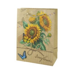 Punga cadou din hartie Sunflower 18 x 24 cm