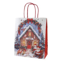 Punga cadou de Craciun din hartie 22x27 cm