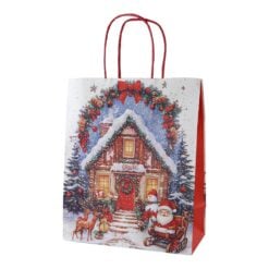 Punga cadou de Craciun din hartie 22x27 cm