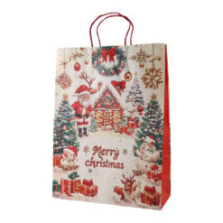Punga cadou de Craciun din hartie 31x42 cm