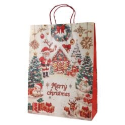 Punga cadou de Craciun din hartie 31x42 cm