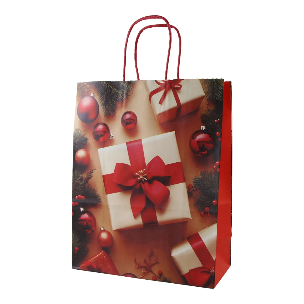 Punga cadou de Craciun din hartie 31x42 cm