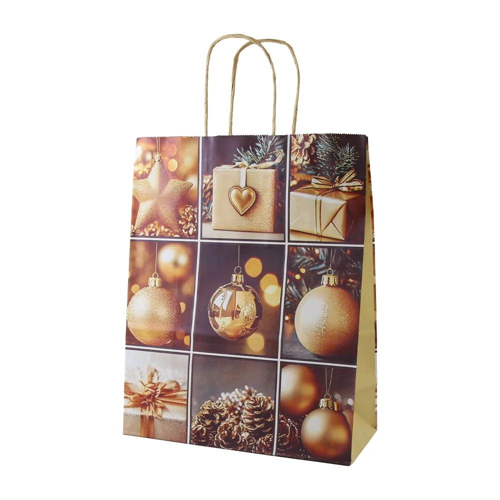 Punga cadou de Craciun din hartie 31x42 cm