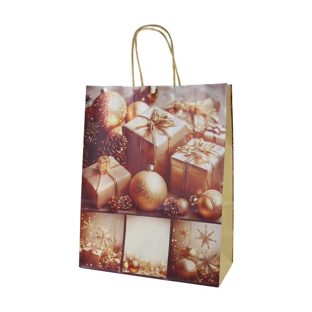 Punga cadou de Craciun din hartie 31x42 cm