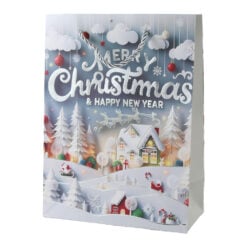 Punga cadou de Craciun 18x24 cm "Merry Christmas & Happy New Year"