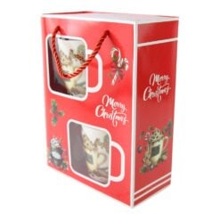 Set 2 cani de Craciun cu lingurite