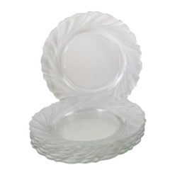 Set de 6 farfurii desert din sticla 19.5 cm