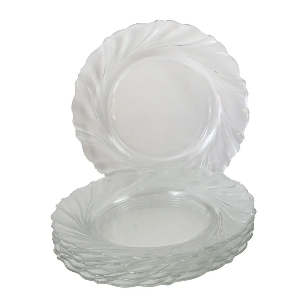 Set de 6 farfurii desert din sticla 19.5 cm