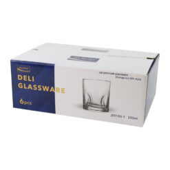 Set de 6 pahare din sticla pentru whisky 330 ml
