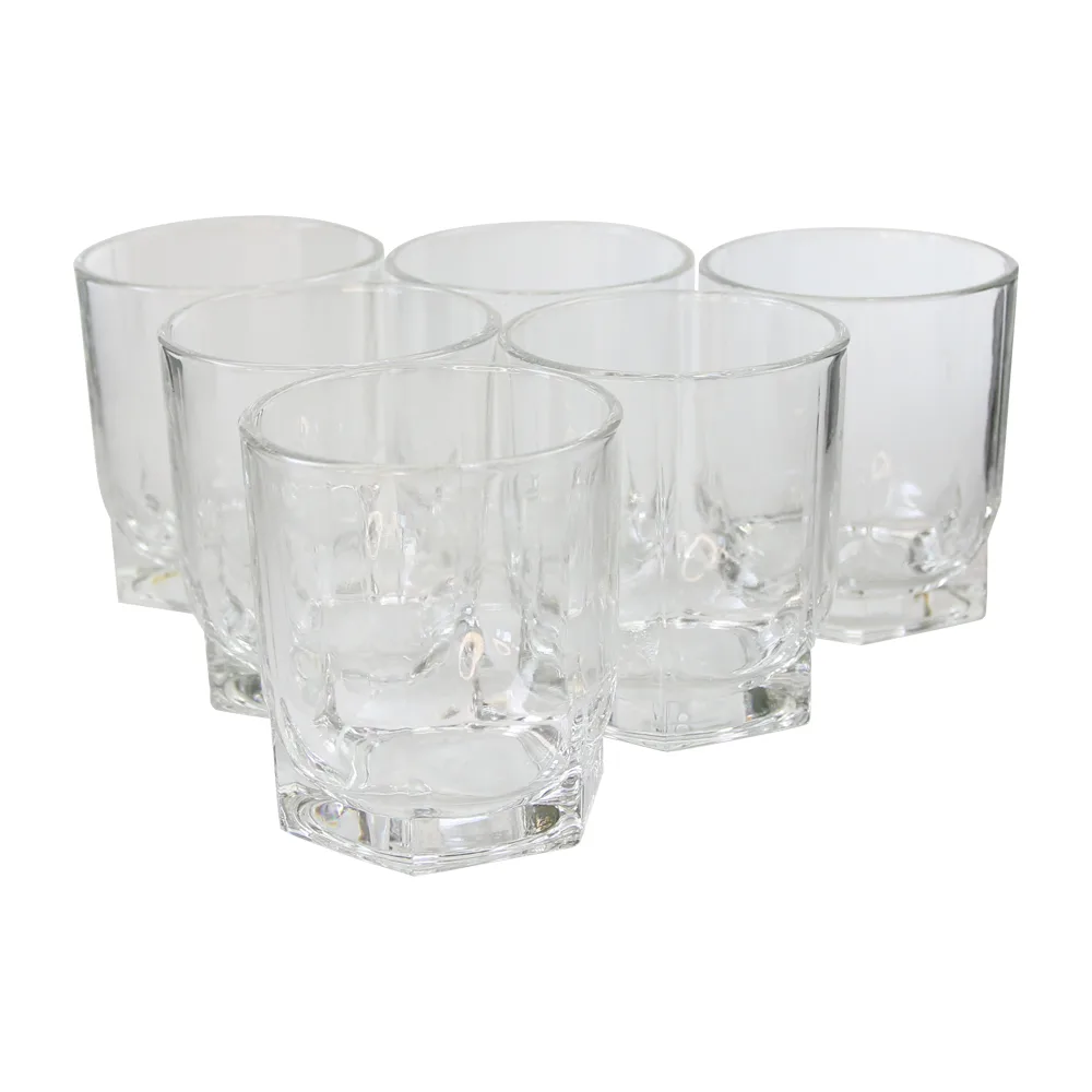 Set de 6 pahare din sticla pentru whisky 300 ml Set de 6 pahare din sticla pentru whisky 300 ml