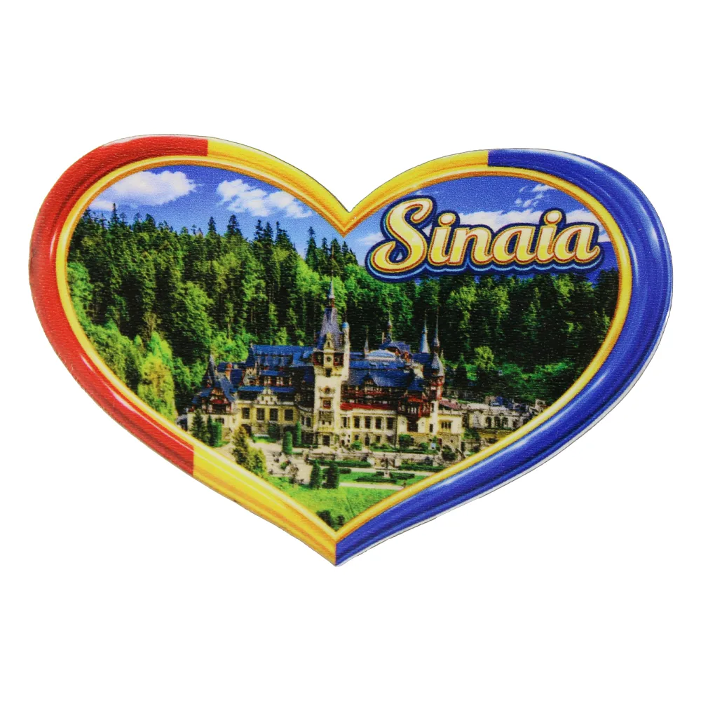 Magnet de frigider din lemn Sinaia 10 x 7 cm