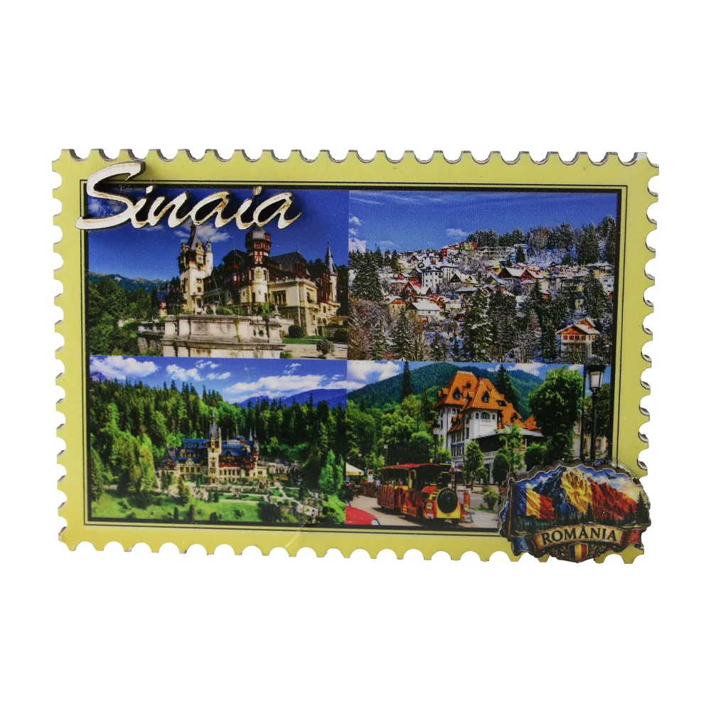 Magnet de frigider din lemn Romania 14 x 9.5 cm Magnet de frigider din lemn Romania 14 x 9.5 cm