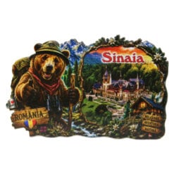 Magnet de frigider din lemn Sinaia 9.5 x 6 cm