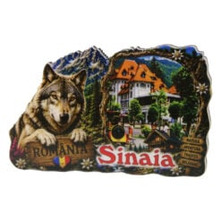Magnet de frigider din lemn Sinaia 9.5 x 6.5 cm