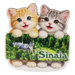 Magnet de frigider din lemn Sinaia 7 x 7.5 cm