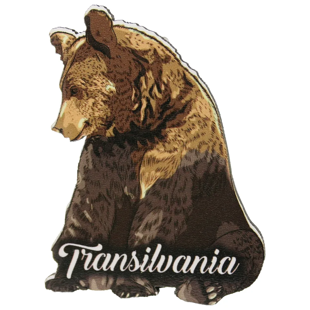 Magnet de frigider din lemn Transilvania 7 x 9 cm