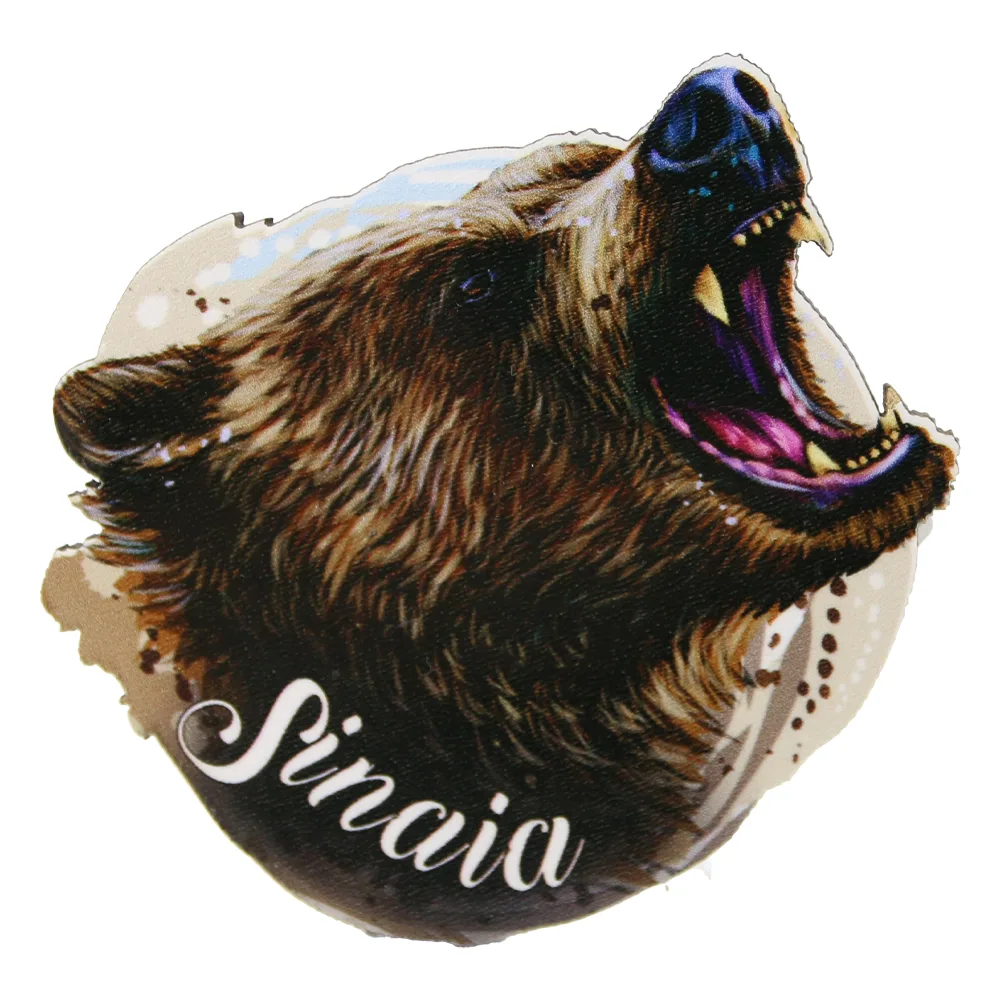Magnet de frigider din lemn Sinaia 8 x 8.5 cm