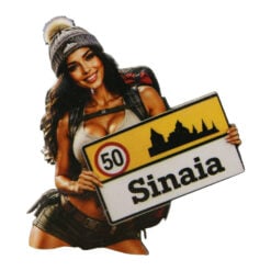 Magnet de frigider din lemn Sinaia 8 x 8.5 cm