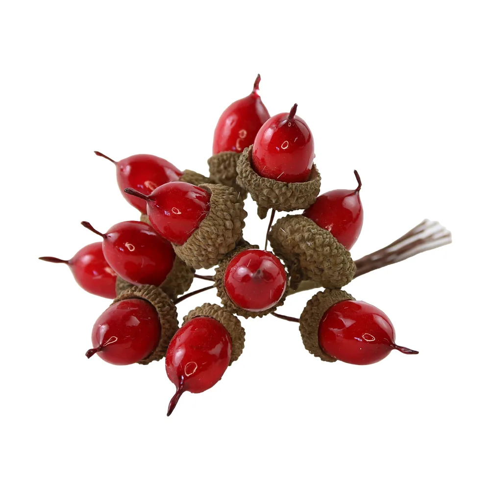 Pick decorativ Ghinda rosie 11 cm Pick decorativ Ghinda rosie 11 cm