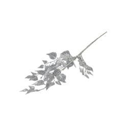 Creanga decorativa cu frunze argintii 90 cm