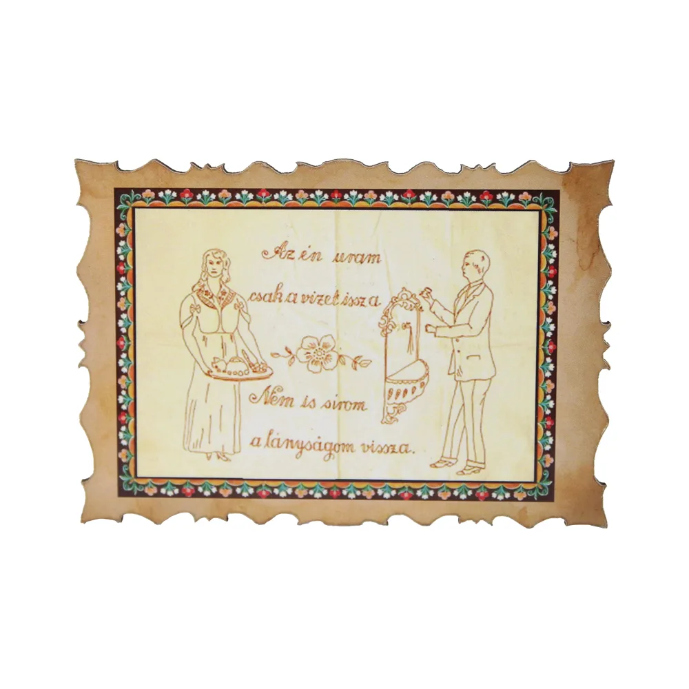Magnet de frigider din lemn Calendar Perete 9.5 x 6.5 cm