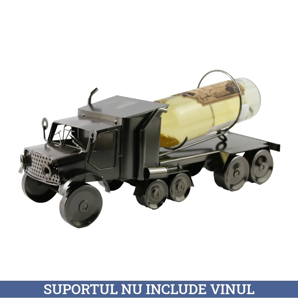 Suport sticla de vin Camion din metal 42 x 19 cm