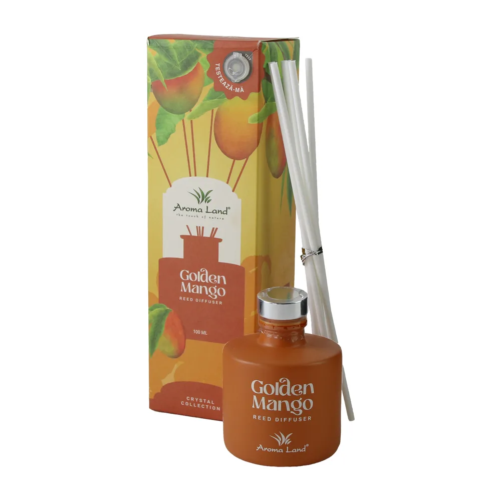 Difuzor de parfum cu betisoare Golden Mango 100 ml Difuzor de parfum cu betisoare Golden Mango 100 ml
