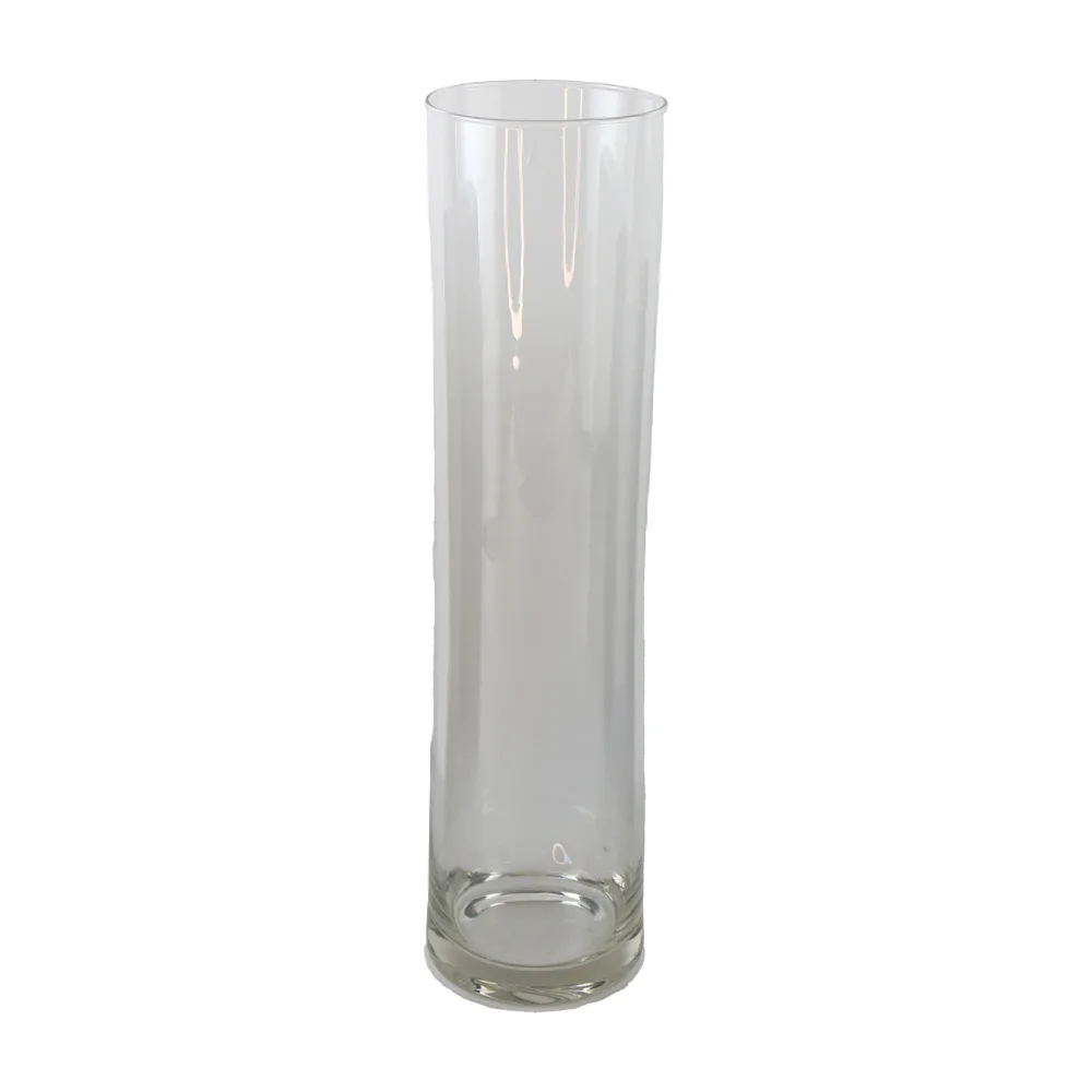 Vaza cilindrica din sticla transparenta Florero 10 x 40 cm