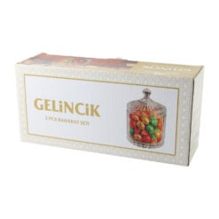 Set 3 recipiente din sticla cu capac 10 x 18 cm