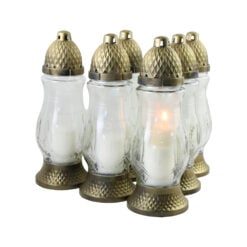 Set 6 candele din sticla pentru cimitir