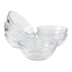 Set 6 sosiere din sticla 7.5 x 3 cm