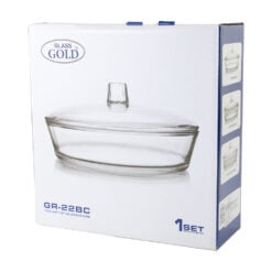 Bol din sticla cu capac 22 x 10 cm