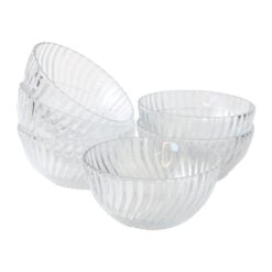 Set 6 boluri din sticla London 11 x 5.5 cm