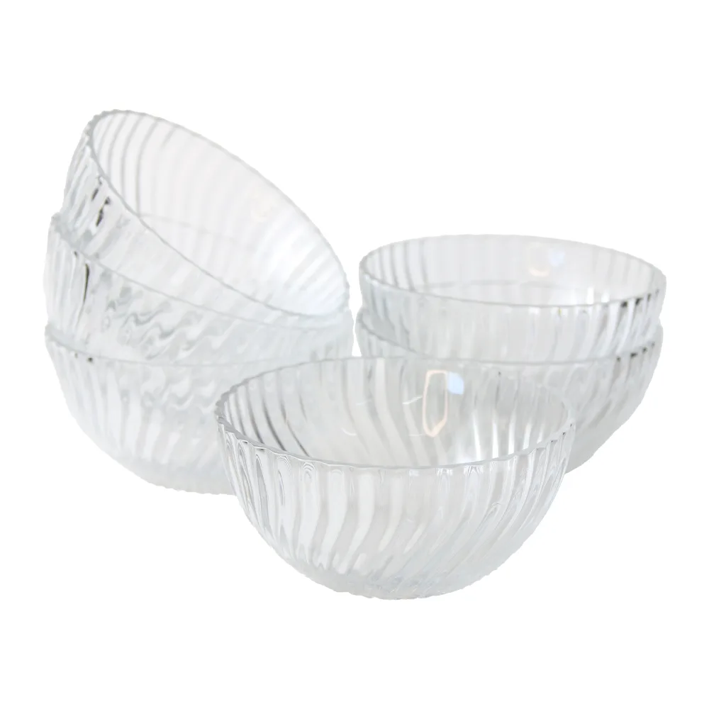 Set 6 boluri din sticla London 11 x 5.5 cm