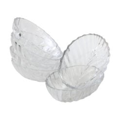 Set 6 boluri ovale din sticla 13.5 x 9.5 x 4 cm