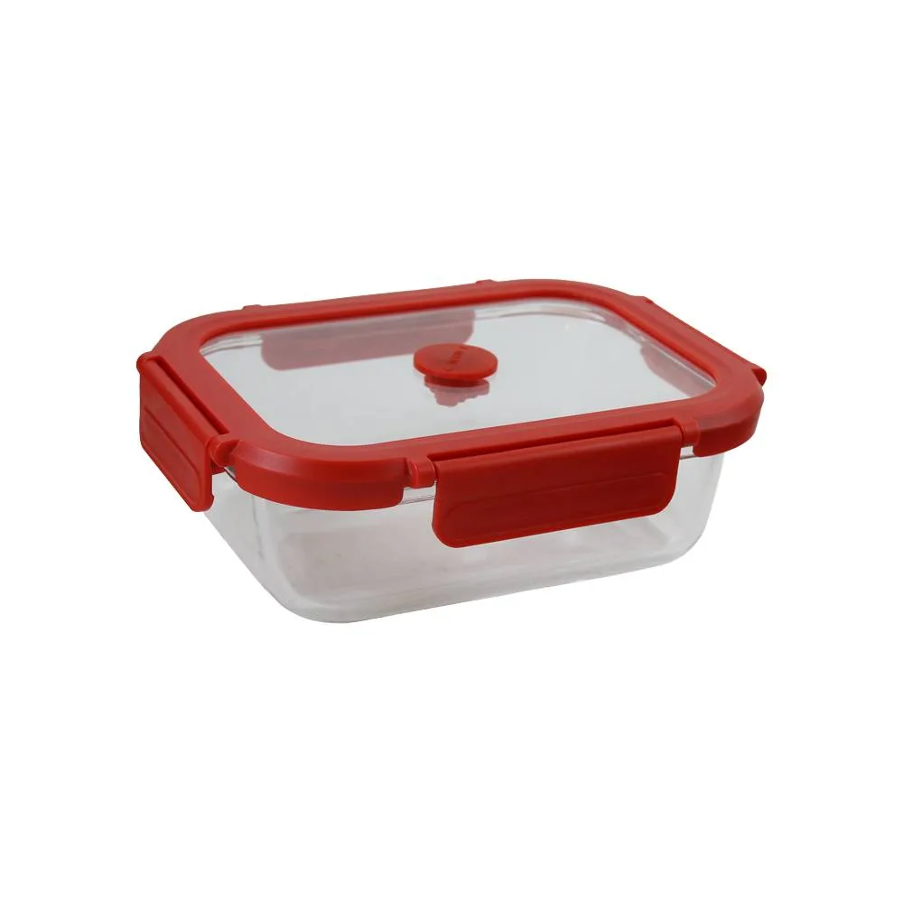 Vas din sticla termorezistenta cu capac pentru depozitare si copt 640 ml Vas din sticla termorezistenta cu capac pentru depozitare si copt 640 ml