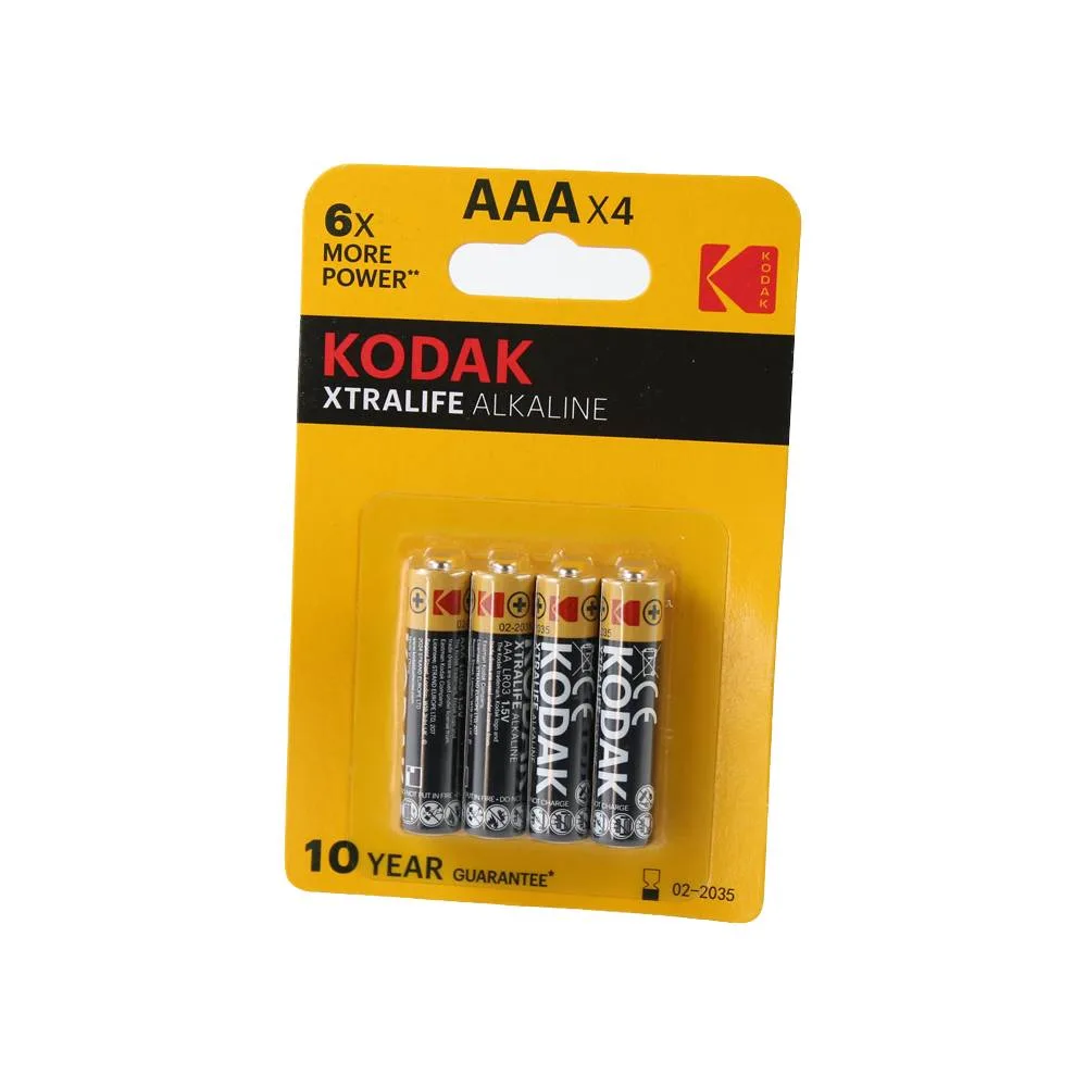 Set 4 baterii alcaline Kodak Xtralife AAA