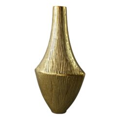 Vaza decorativa aurie din metal 18x37 cm