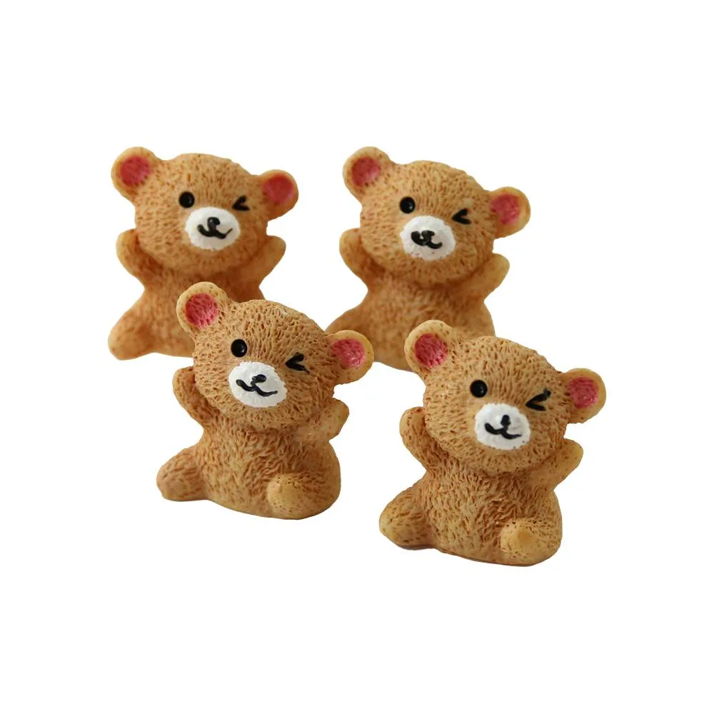 Set 4 ursuleti din rasina 2x3 cm Set 4 ursuleti din rasina 2x3 cm