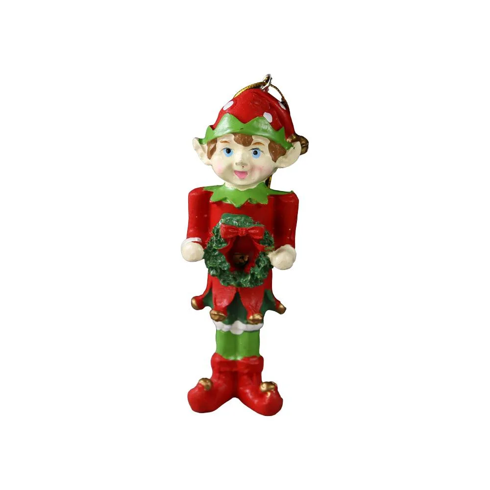 Figurina decorativa Spiridus cu coronita din rasina 12 cm Figurina decorativa Spiridus cu coronita din rasina 12 cm