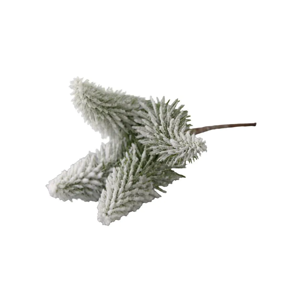 Pick decorativ creanga de brad inzapezita 24 cm