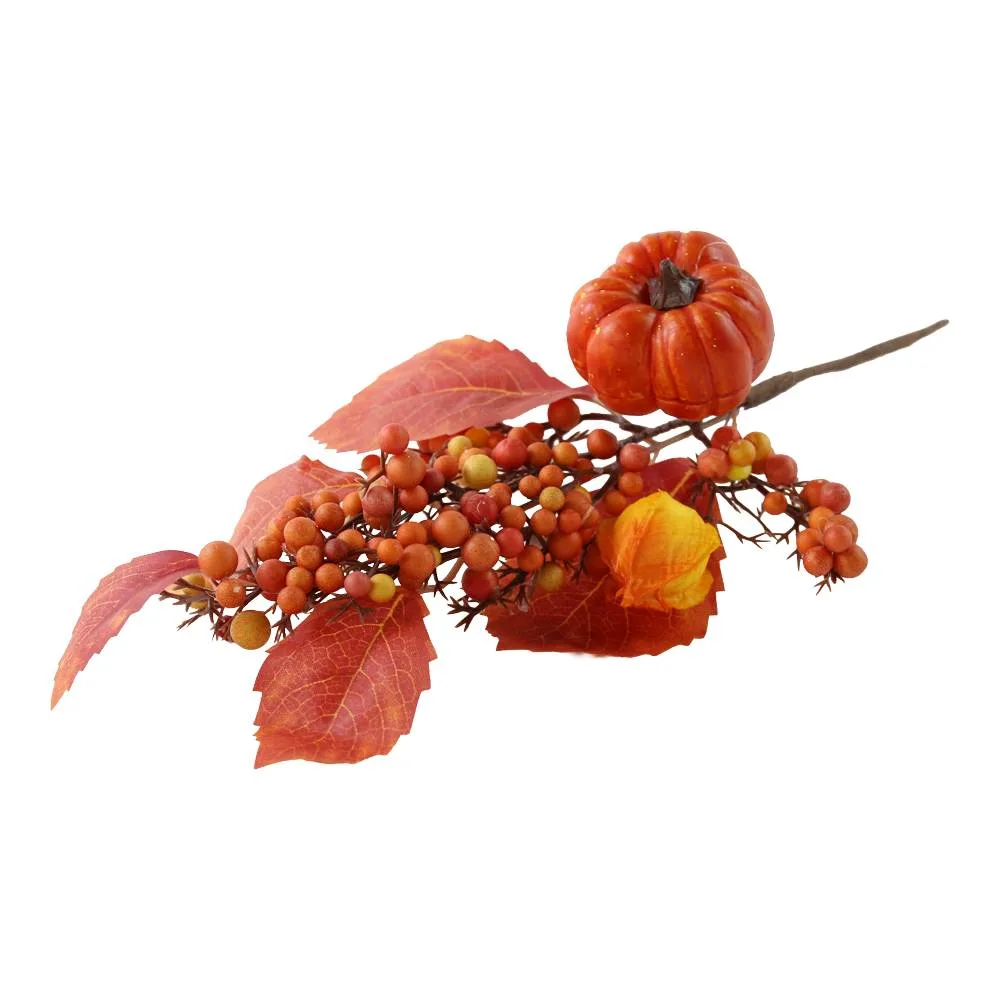 Pick decorativ de toamna cu bobite si dovlecel 34 cm Pick decorativ de toamna cu bobite si dovlecel 34 cm